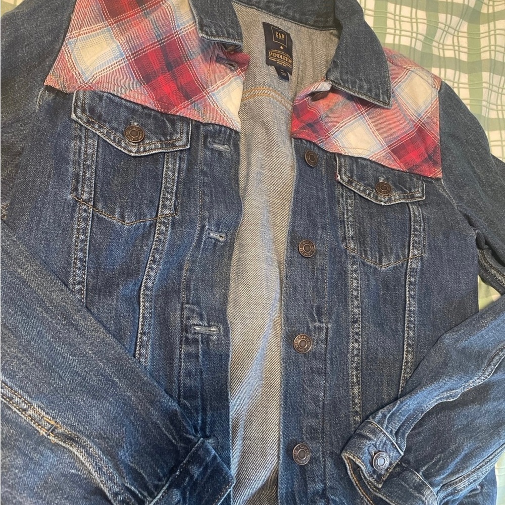 Gap Pendleton Plaid Denim Jacket - image 2